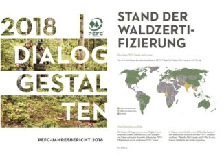 "Dialog gestalten": PEFC Deutschland hat ihren Jahresbericht 2018 veröffentlicht. [Bild: PEFC Deutschland]